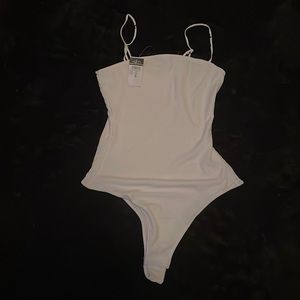 Ribbed white body suit